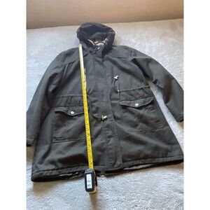 Collection B NY  XL Slim Olive Full Zip Long Sleeve Flannel Lined Hooded Coat